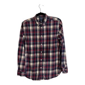 Ralph Lauren Button Down Shirt Red XL Boys Plaid Long Sleeve Slim Fit